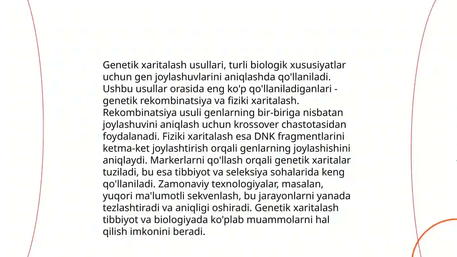 Xromosomalarning genetik va sitologik xaritasini taqqoslash 4