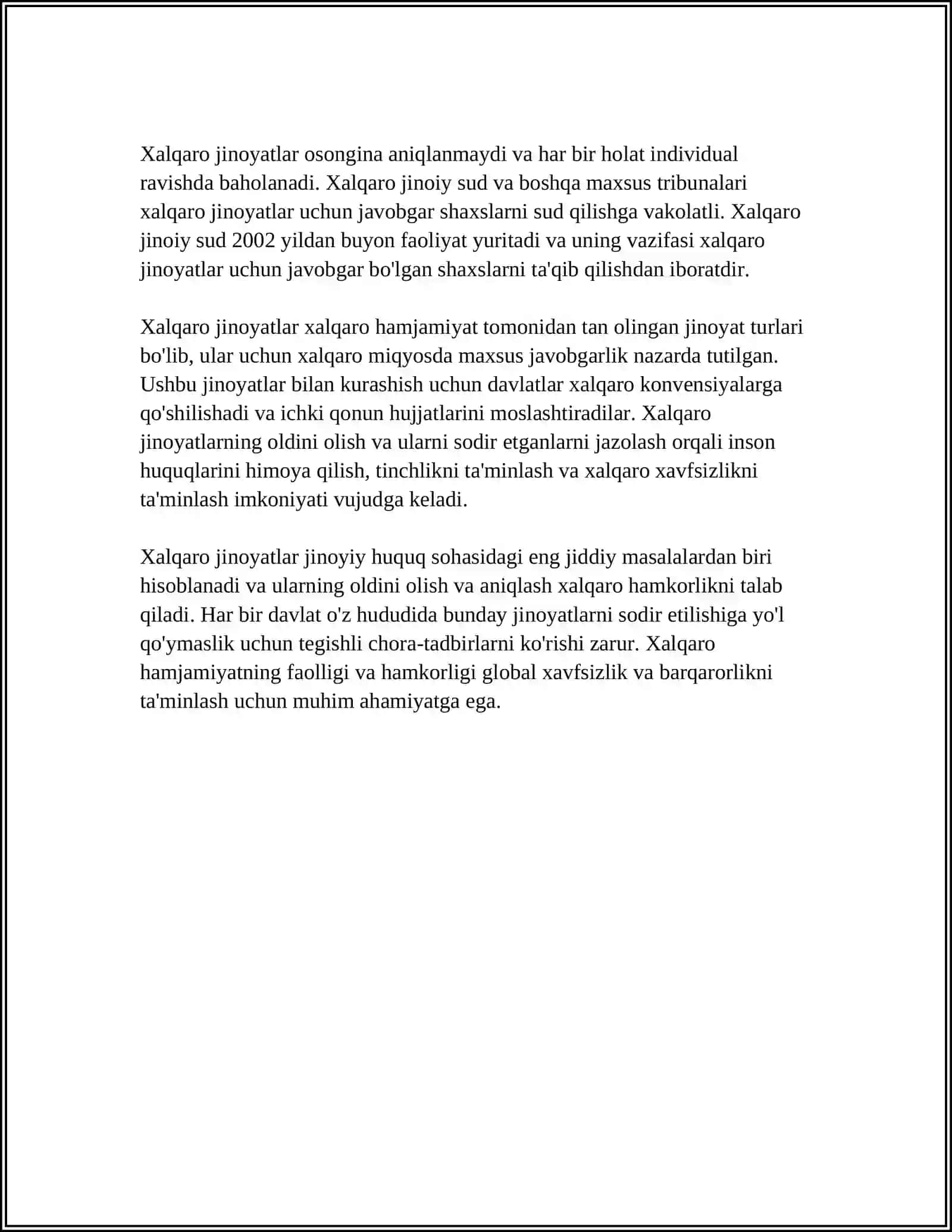 Xalqaro jinoyatlar tushunchasi 4