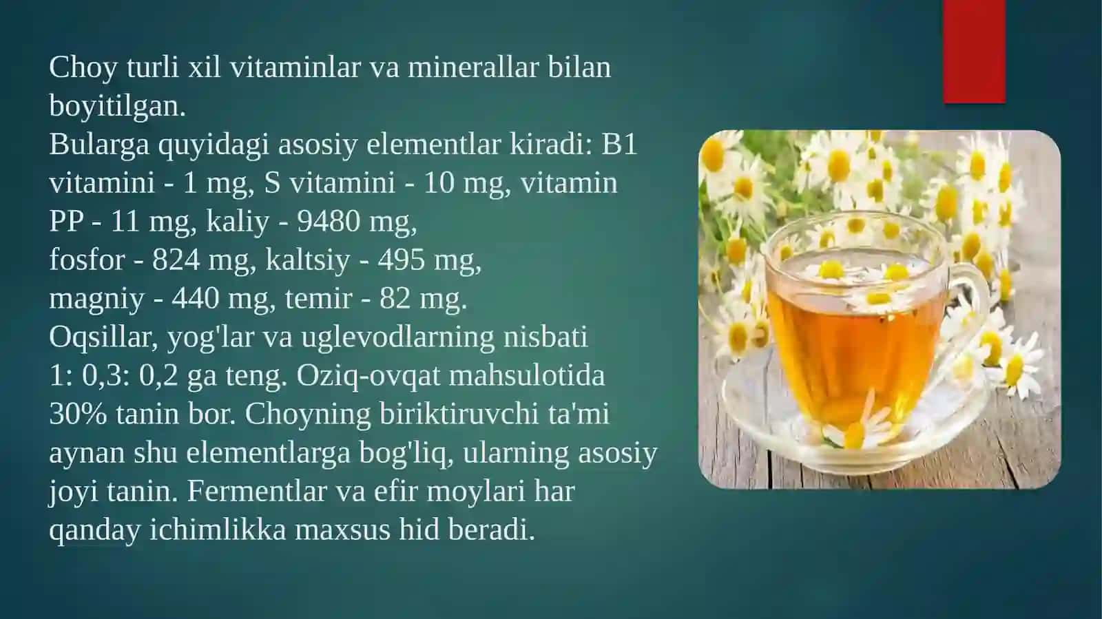 Choylar va yig'malar tarkibi va texnologiyasi 4