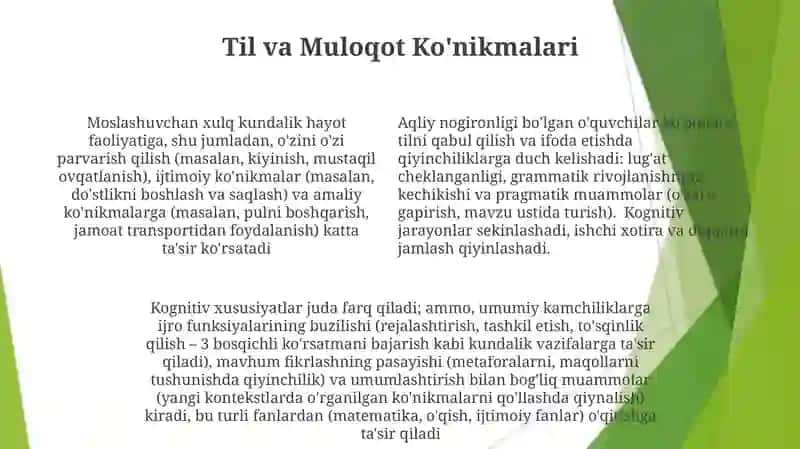 Aqli Zaif Oʻquvchilar 4