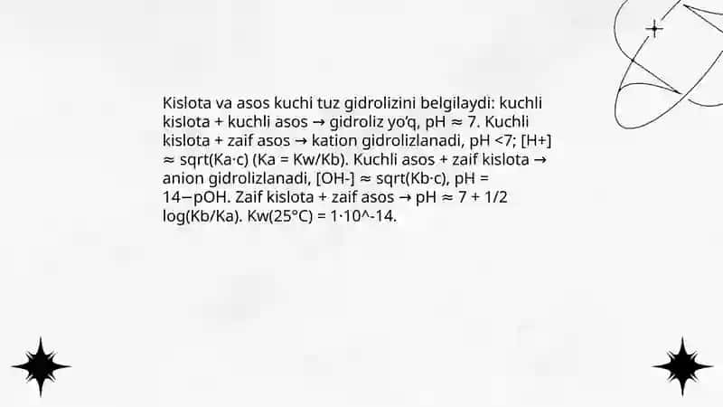 Tuzlarning gidrolizi 4