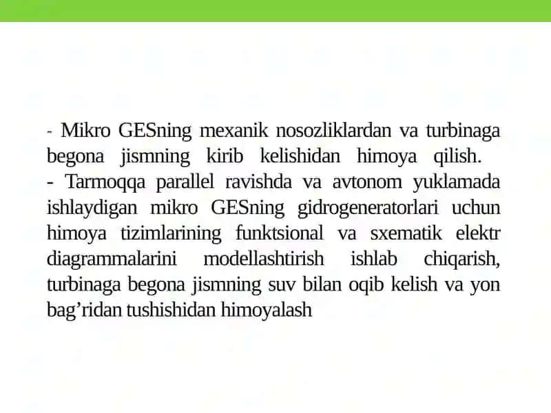 Mikro GESning sinxron generatorini ish rejimlarini modellashtirish 4