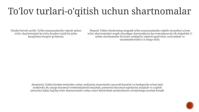 Ta'Lim Muassalarida Oqitishning Tolov-Kantrak Shaklida Tushgan Mablaglar Harakati Togrisida Hisobotni Tuzish Tartibi 4