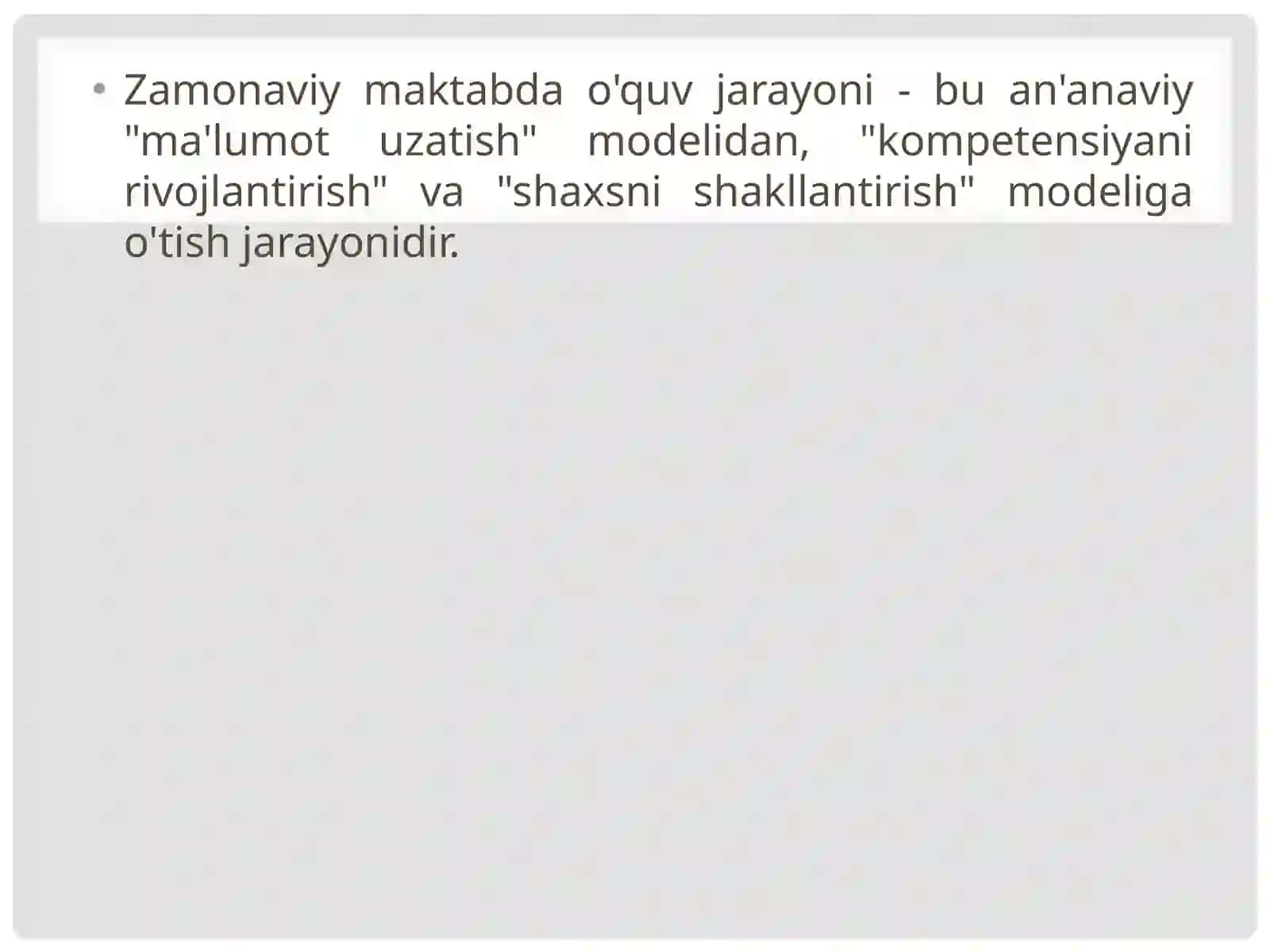Umumiy o’rta ta’lim maktablarida o’qitish jarayonlarini tashkil etishga doir zamonaviy yondashuvlar 4