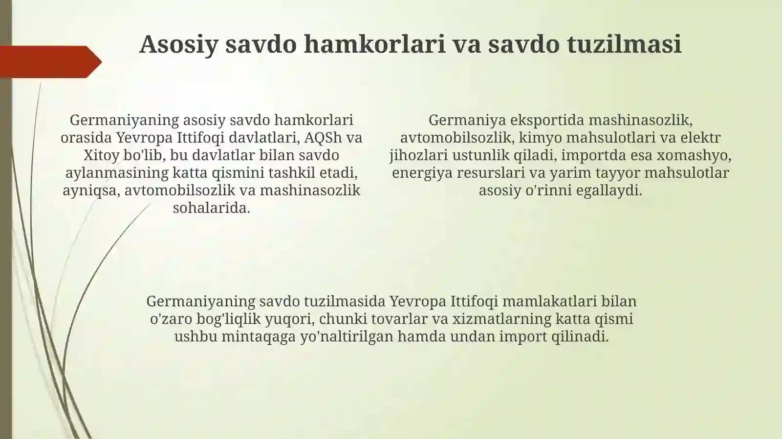 Germaniya Federativ Respublikasi jahon mamlakatlari bilan iqtisodiy munosobatlari 4