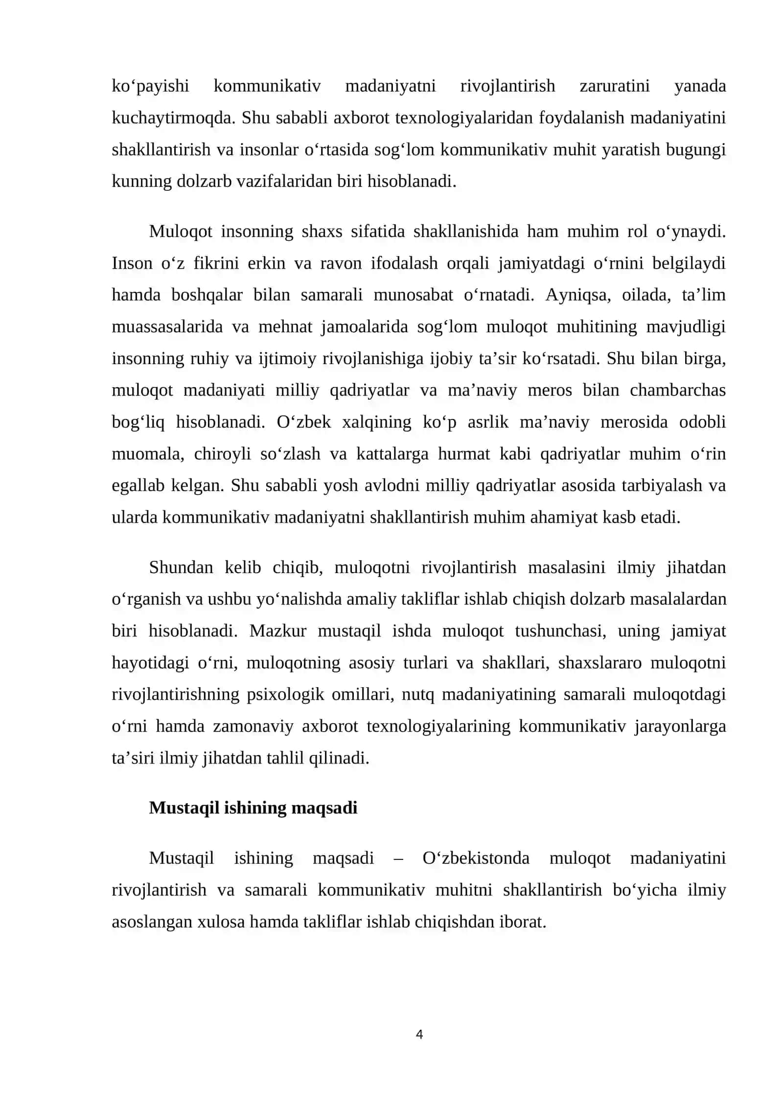 Muloqotni rivojlantirish 4