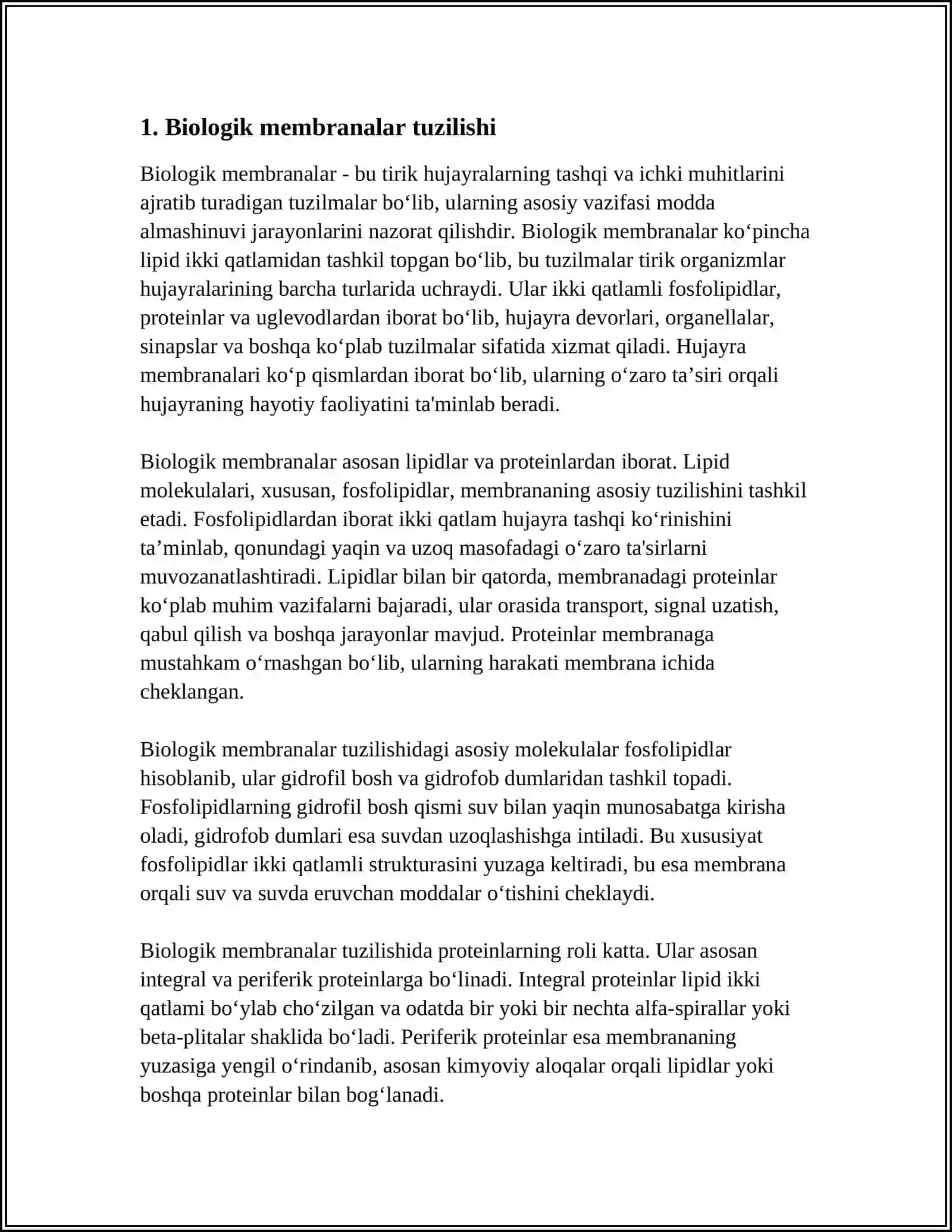 BIOLOGIK MEMBRANALARDAGI FIZIK JARAYONLAR 4