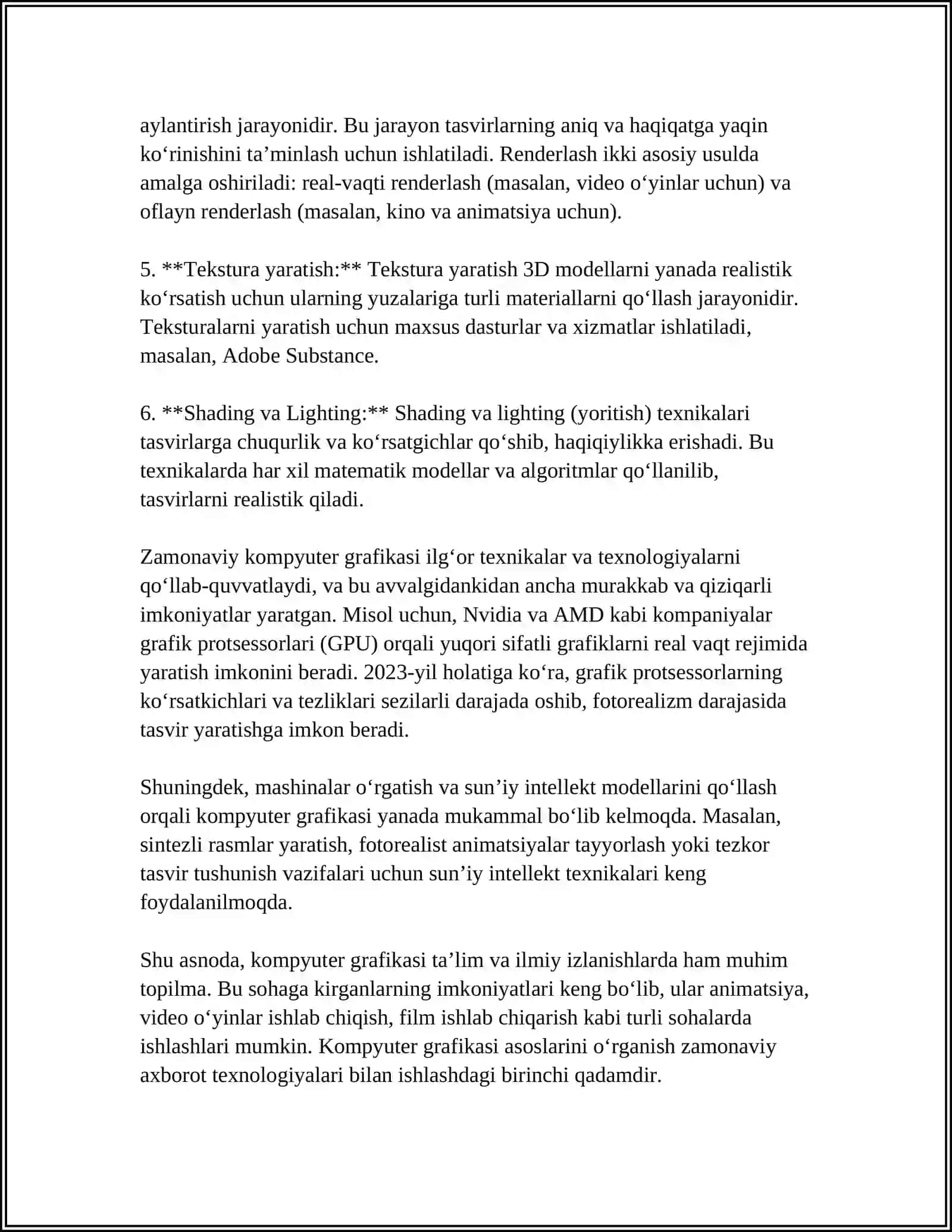 KOMPYUTER GRAFIKASI VA UNING TURLARI.RASTRLI GRATIKA. RASTRLI GRAFIKA DASTURLARI. VEKTORLI GRAFIKA. VEKTORLI GRAFIKA DASTURLARI. FRAKTAL GRAFIKA. FRAKTAL GRAFIKA DASTURLARI 4