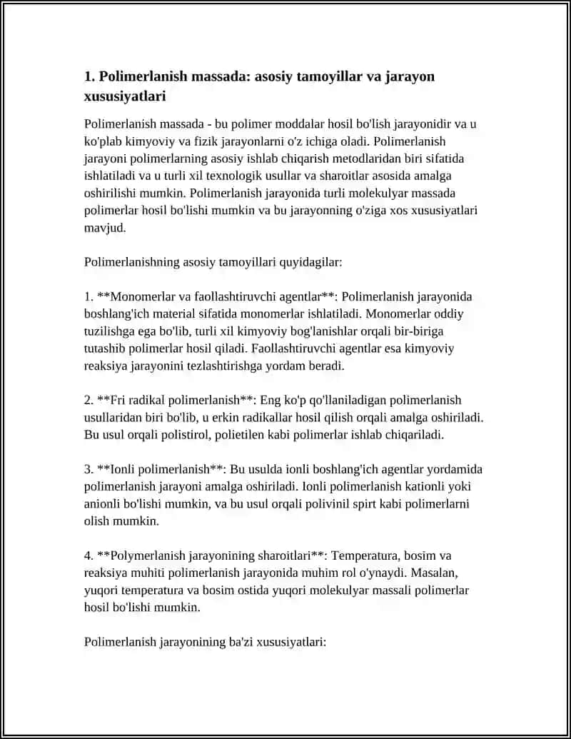 POLIMERLARNI SANOATDA OLISH USULLARI 4
