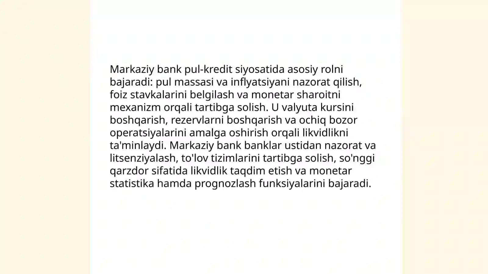 Pul-kredit siyosati va undagi o'zgarishlar 4