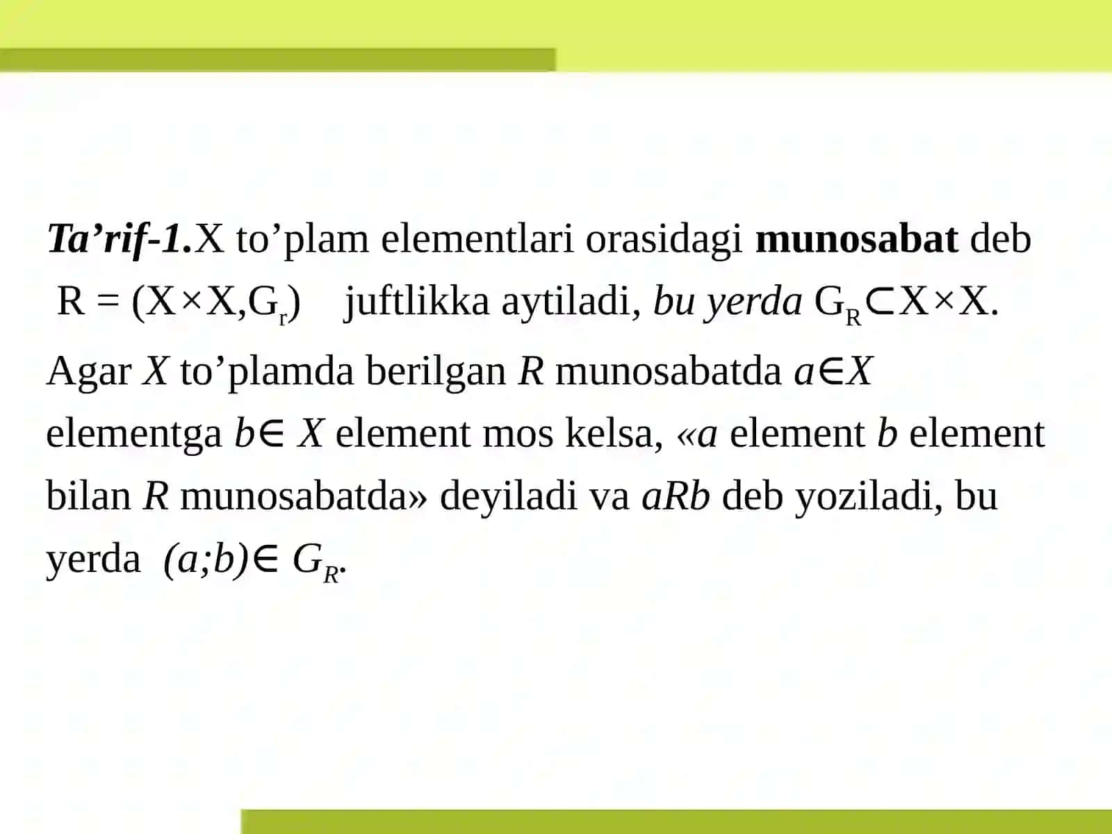 BOSHLANG`ICH MATEMATIKA KURSI NAZARIYASI FANIDAN TAQDIMOT 4