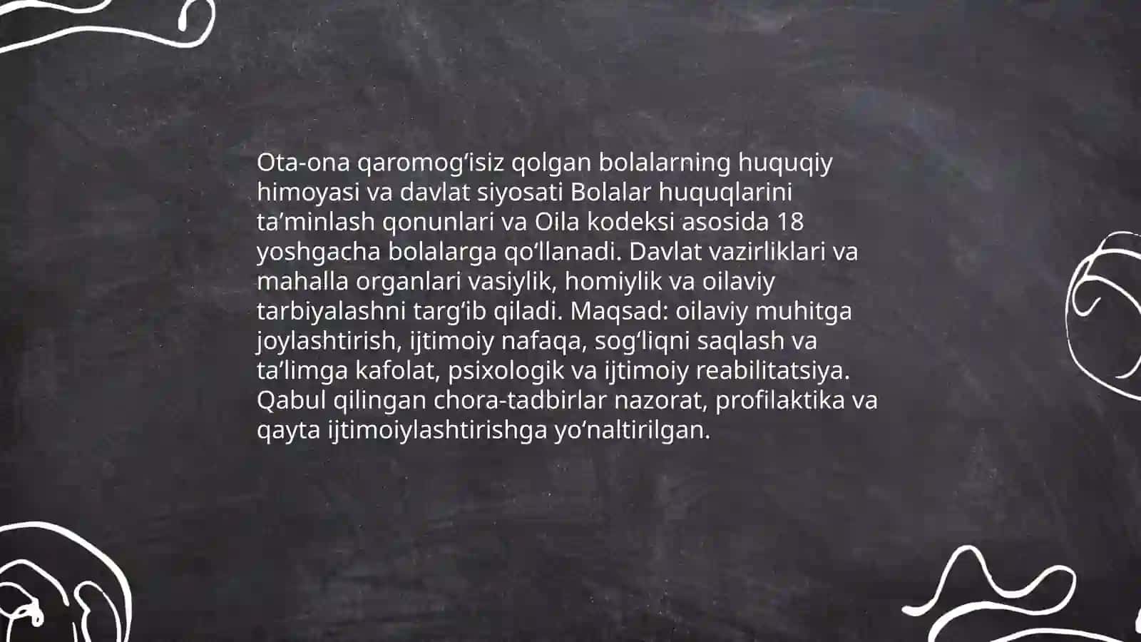 Ota-ona qaromogʻisiz qolgan bolalar bilan ijtimoiy ish 4