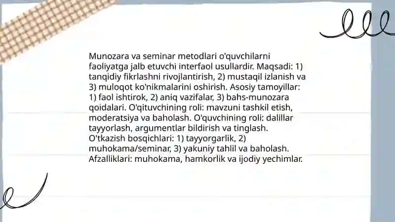 Ta'lim metodlari va vositalari 4