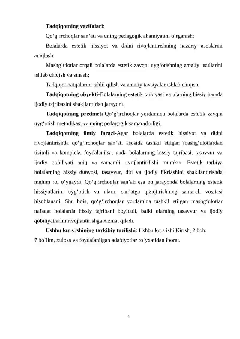 Qoʻgʻirchoqlar yordamida estetik zavq uygʻotish 4