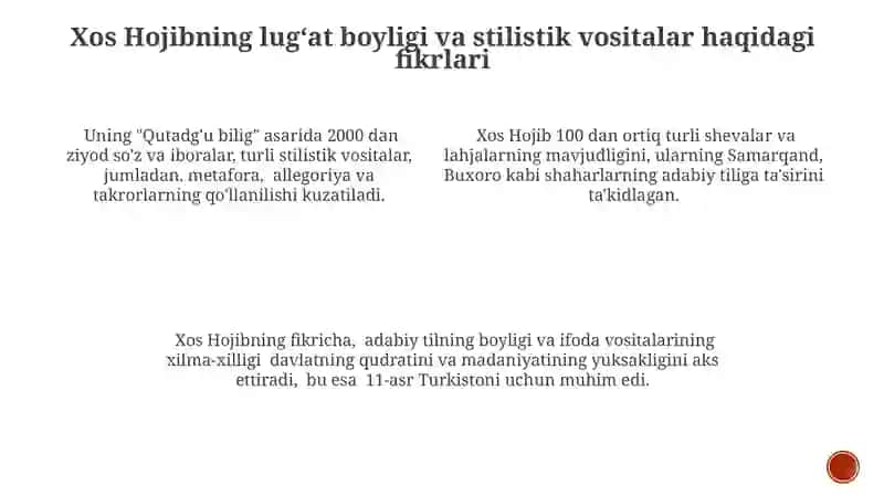 Yusuf Xos Hojibning Til va Nutq Haqidagi Qarashlari 4
