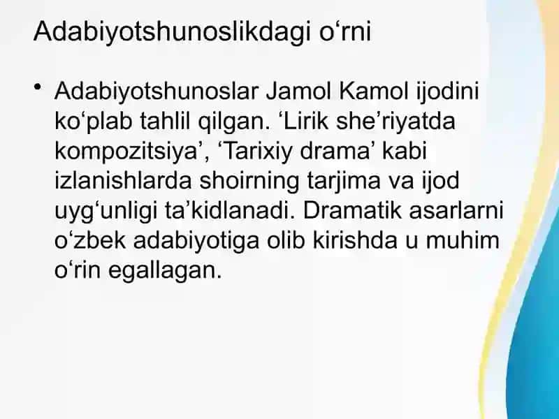 Jamol Kamol ijodida tarjima madaniyati 4