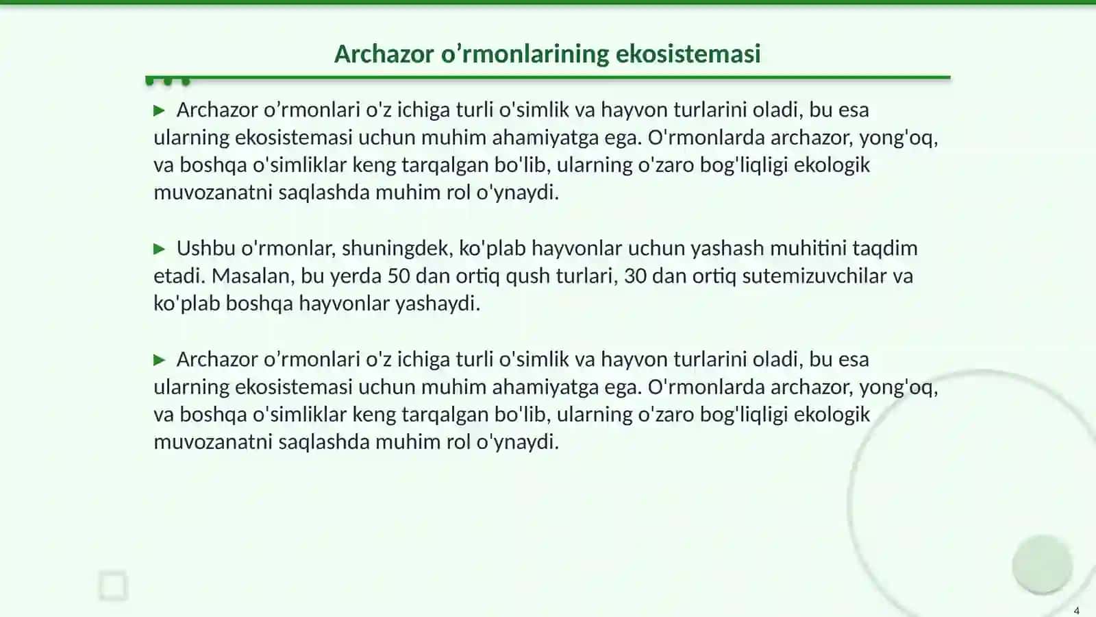 Zarafshon vohasidagi archazor o'rmonlari 4