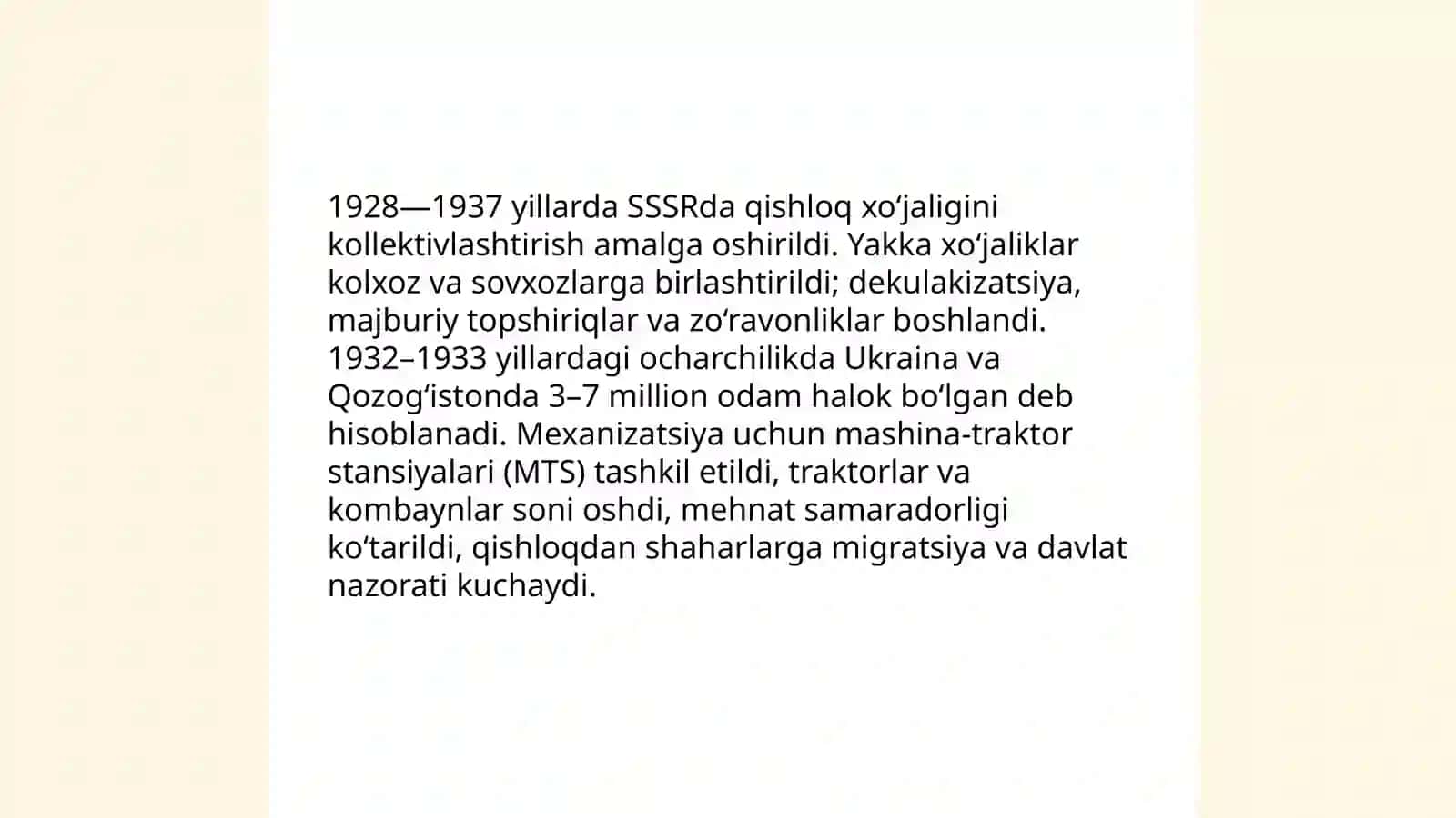Sssr va sharqiy yevropa mamlakatlari rivojlanishining asosiy yoʻnalishlari 4