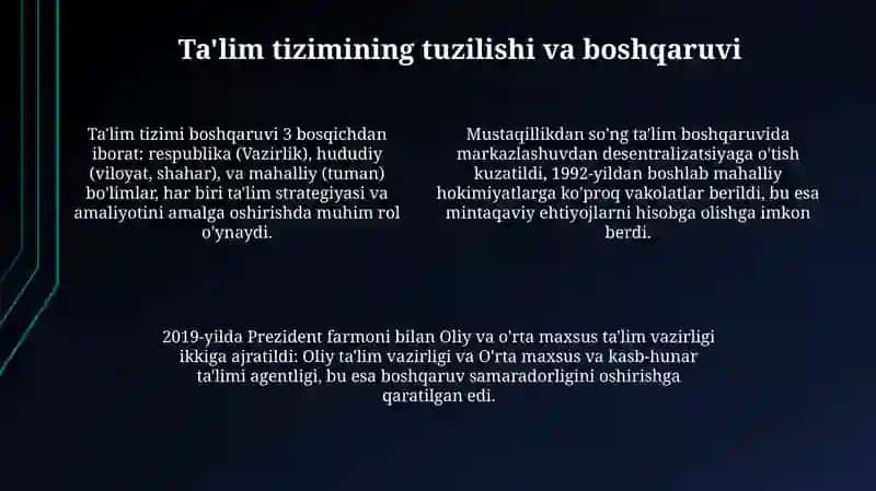 Mustaqil O'zbekistonda Ta'lim va Pedagogik Fikr Taraqqiyotlar 4