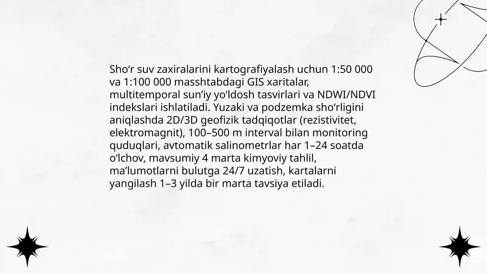 Oʻzbekiston sharoitida shoʻr suvlarni chuchuk suvga aylantirish 4