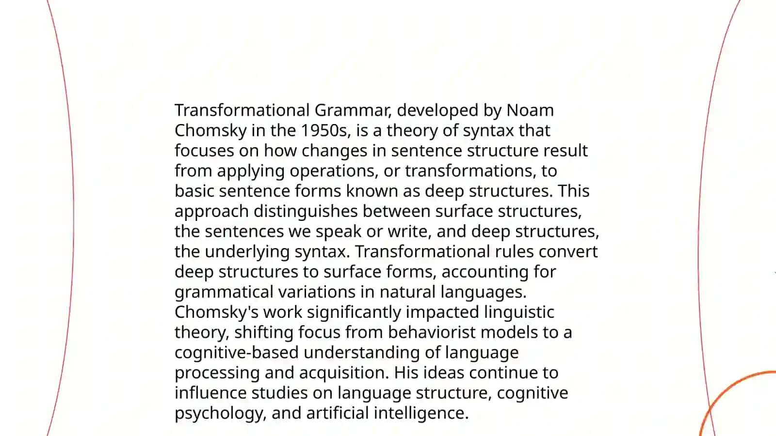 Deep and surface structure of the language 4