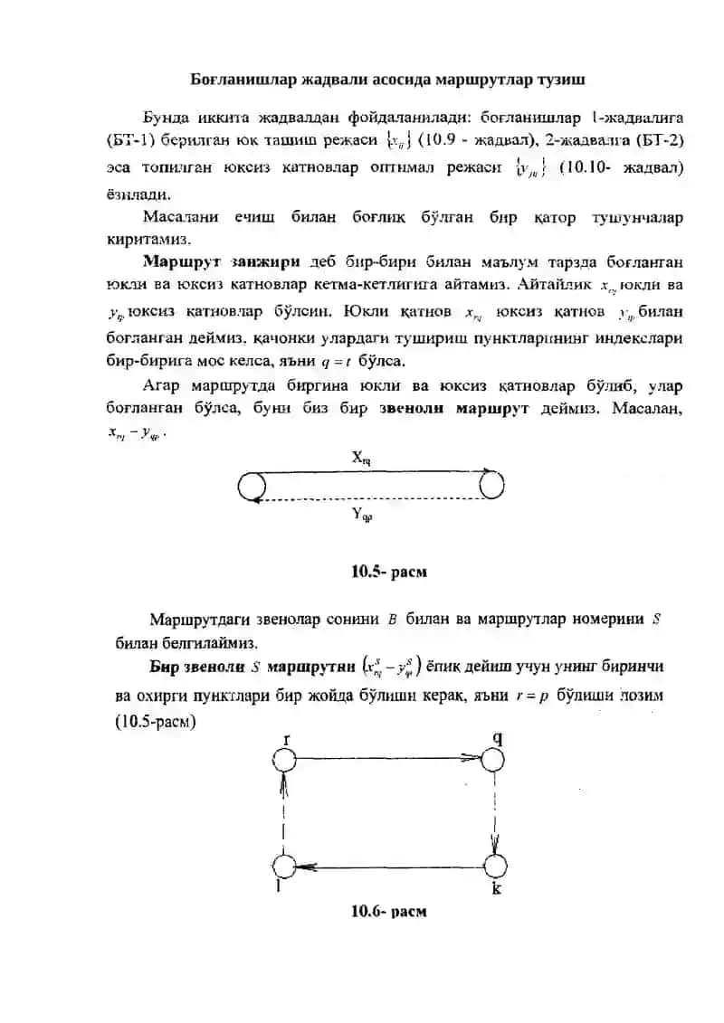 Ялпи юкларни ташишни маршрутлаштириш 4