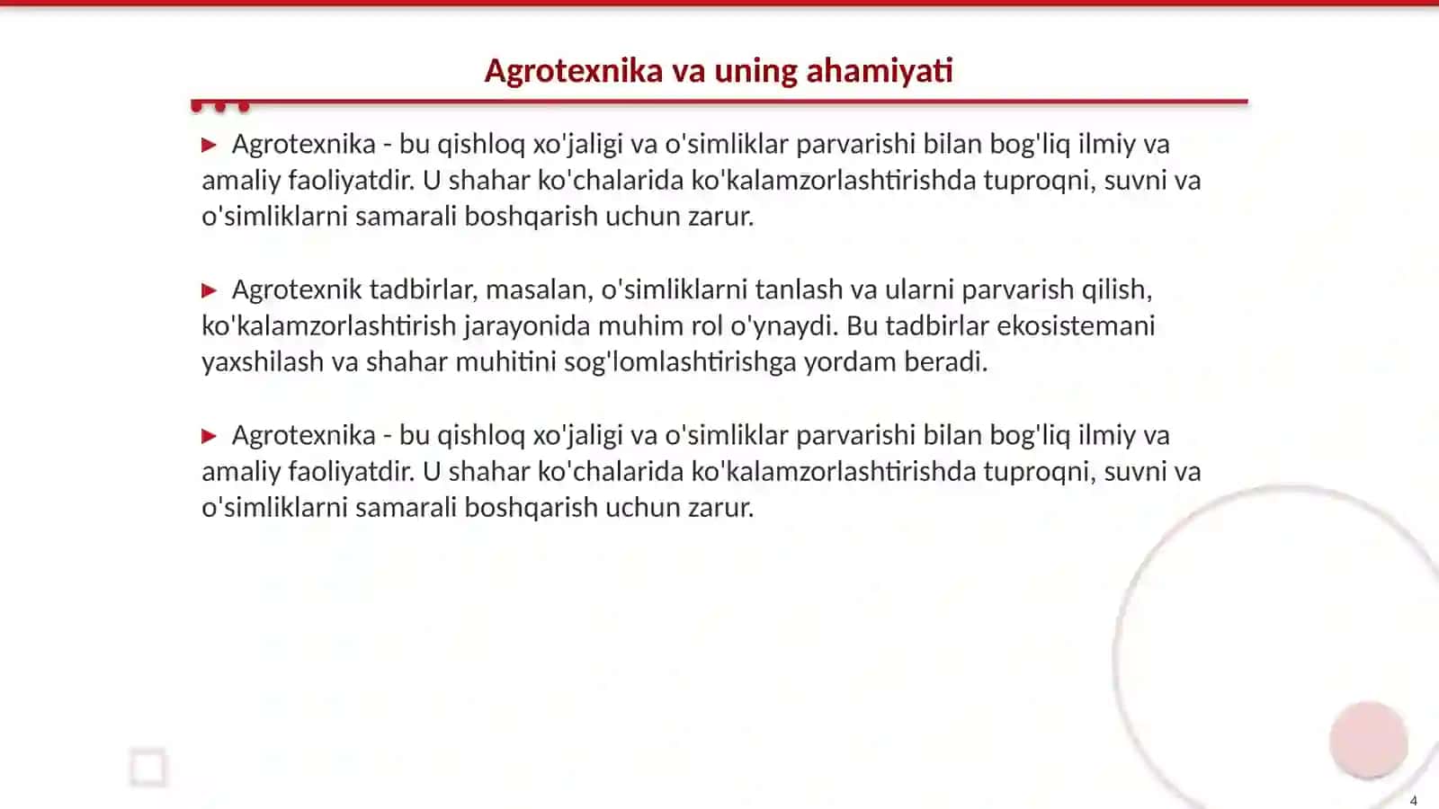 Avtomobil yo'llari va shahar ko'chalarini ko'kalamzorlashtirishning agrotexnik va muhandislik tayyorgarlik ishlari 4