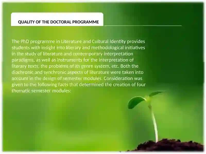 PhD programme in Literature and Cultural Identity 4