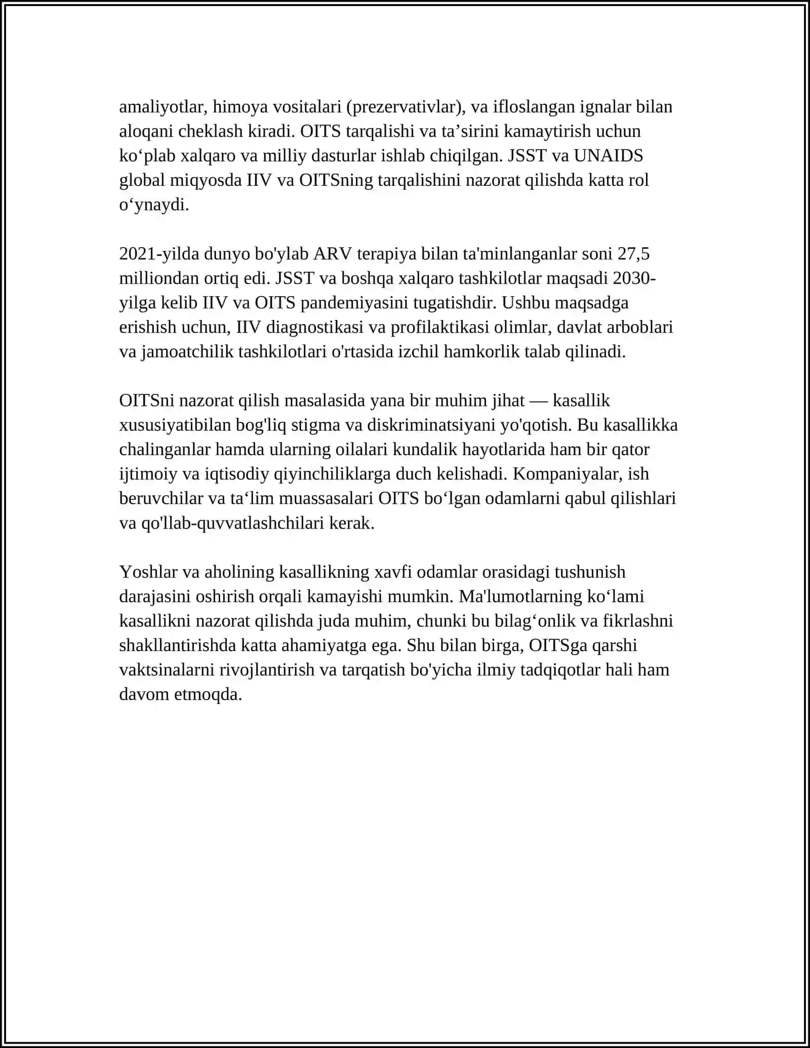 ORTTIRILGAN IMMUNITET TANQISLIGI SINDIROMI 4