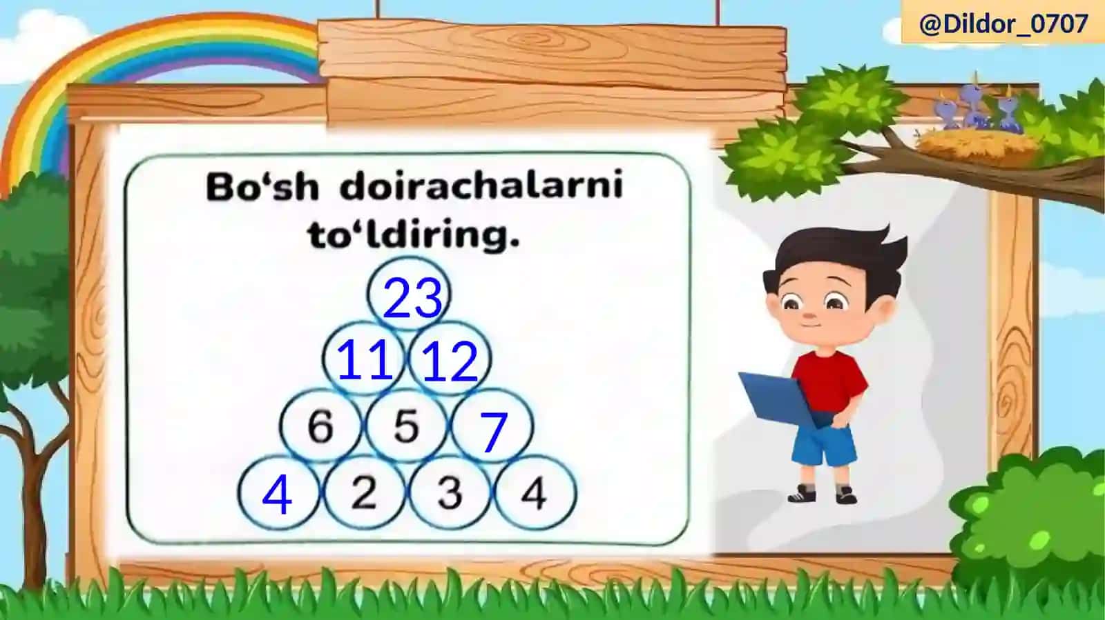 Matematika 1-sinf 1-topshiriq 4