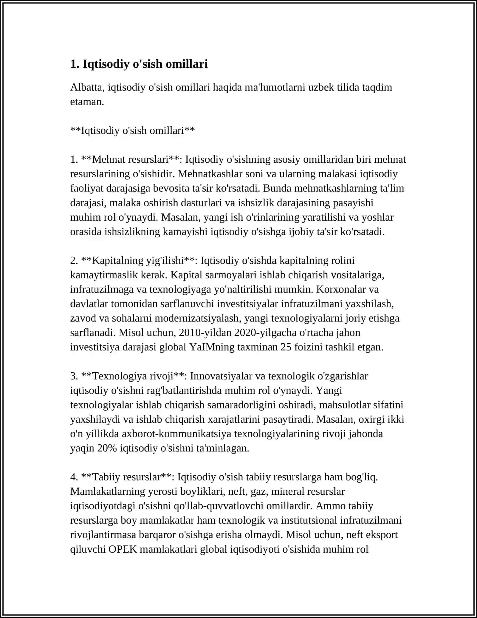 JAXON XÒJALIGIDA IQTISODIY ÒSISH VA IJTIMOIY RIVOJLANISH MUAMMOLARI 4
