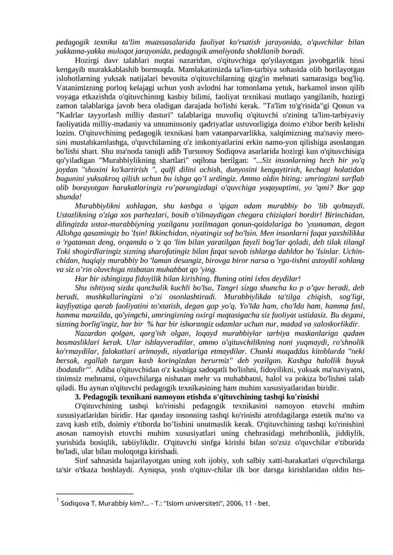 Pedagogik texnika va o‘qituvchi mahoratini takomillashtirish 4