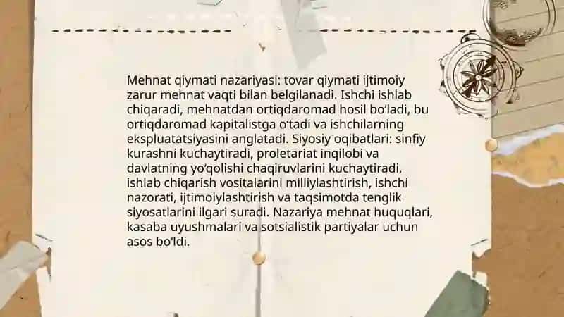 Radikal iqtisodiyot siyosati Karl Maks iqtisodiy talimoti 4