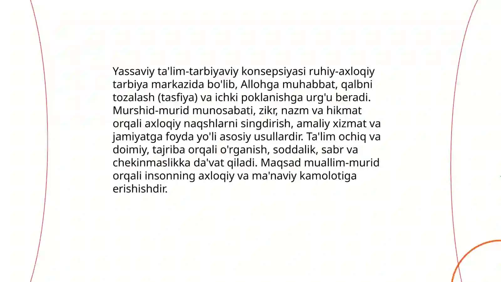 Ahmad Yassaviyning pedagogik qarashlari 4