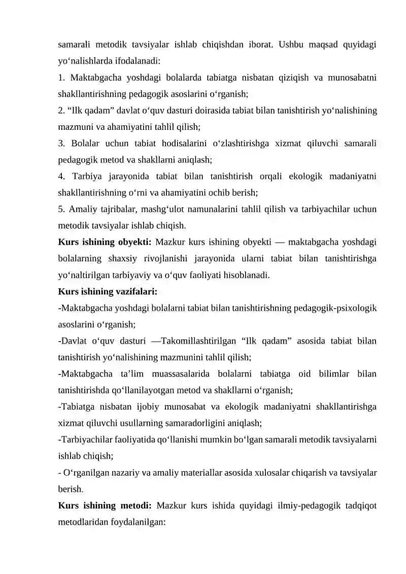 Maktabgacha yoshdagi bolalarni tabiat bilan tanishtirish va o'rgatish asoslari 4