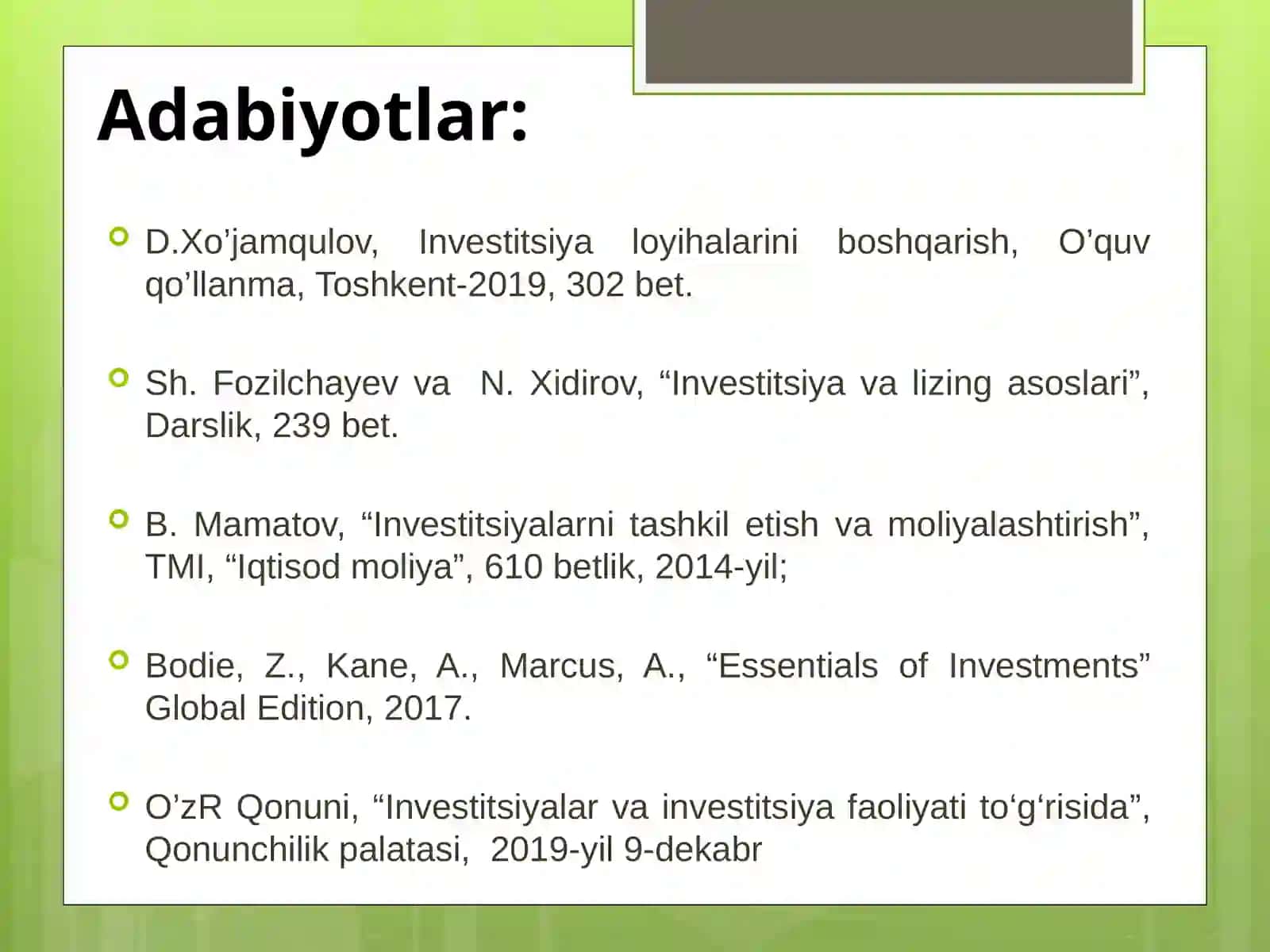 Investitsiya-mohiyati,iqtisodiymazmunivaturlari 4