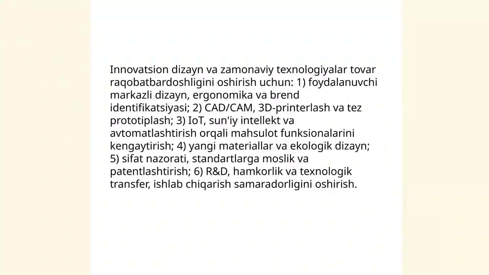 Mahsulot sifatini boshqarish tizimlari 4