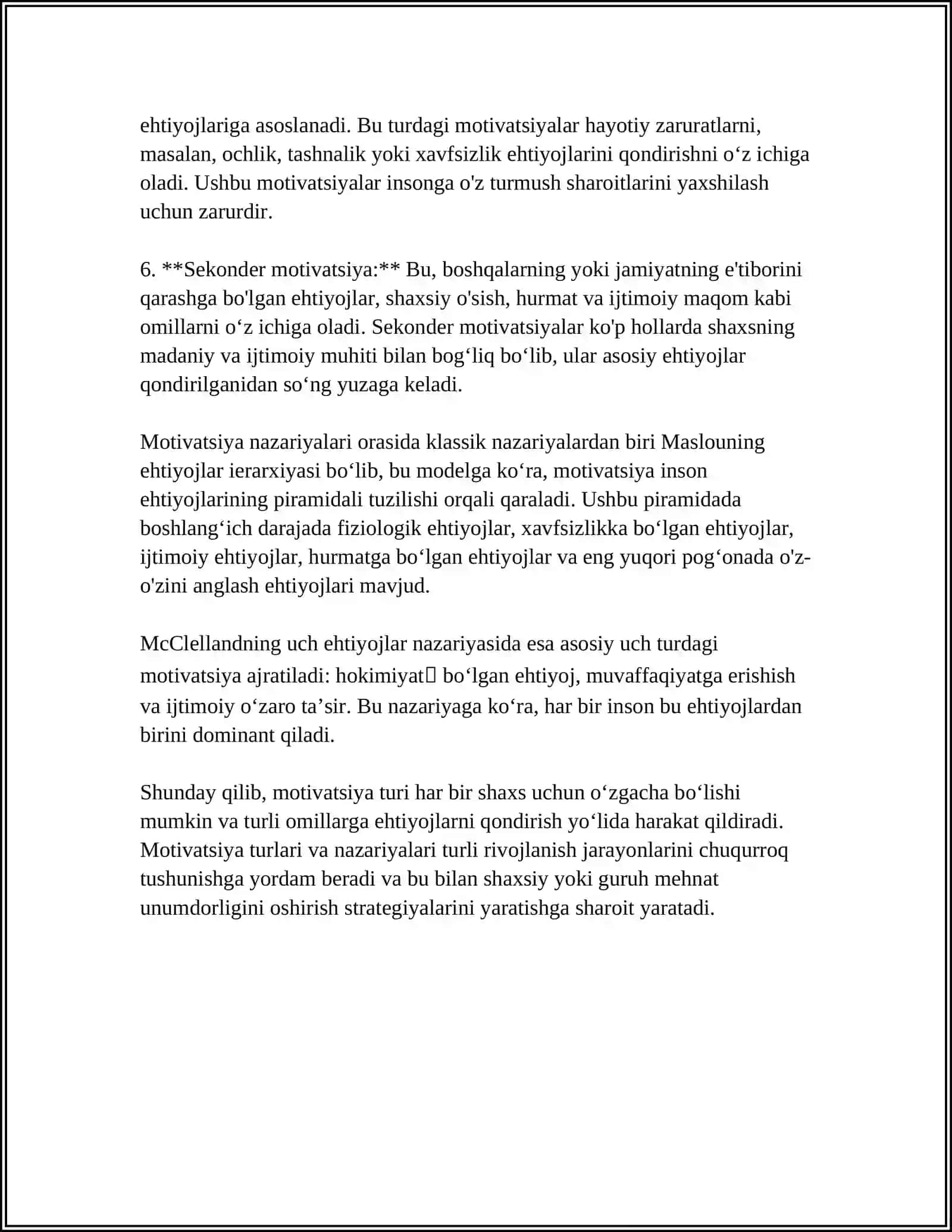 MATIVATSIYA HAQIDA UMUMIY TUSHUNCHA 4