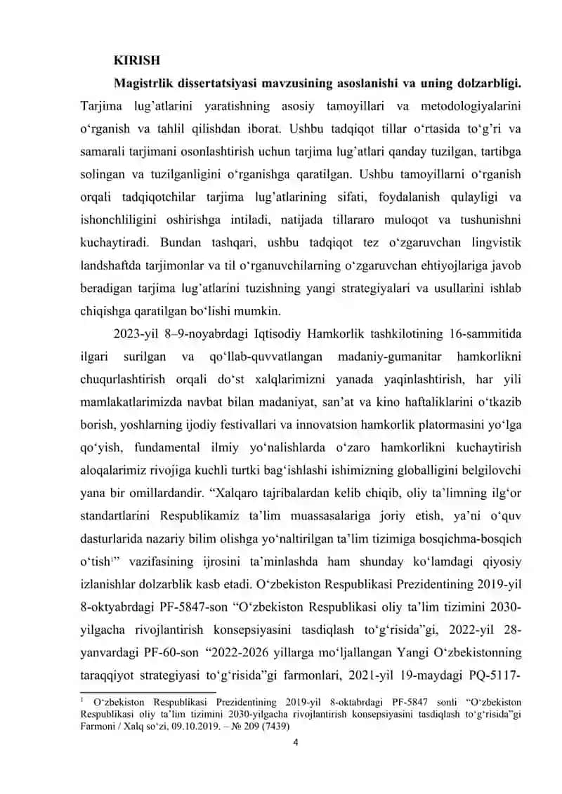 TARJIMA LUG’ATLARI TUZISH TAMOYILLARI (INGLIZCHA-O‘ZBEKCHA VA O‘ZBEKCHA INGLIZCHA 4