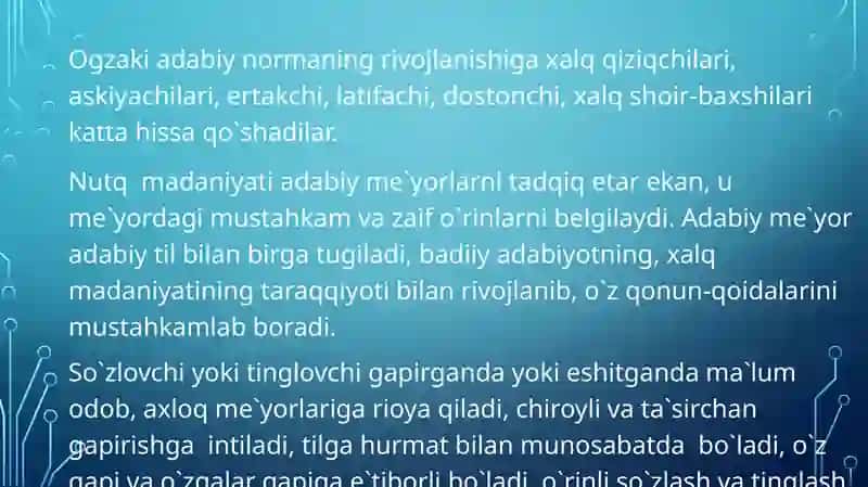 Adabiy Til Meyorlari 4