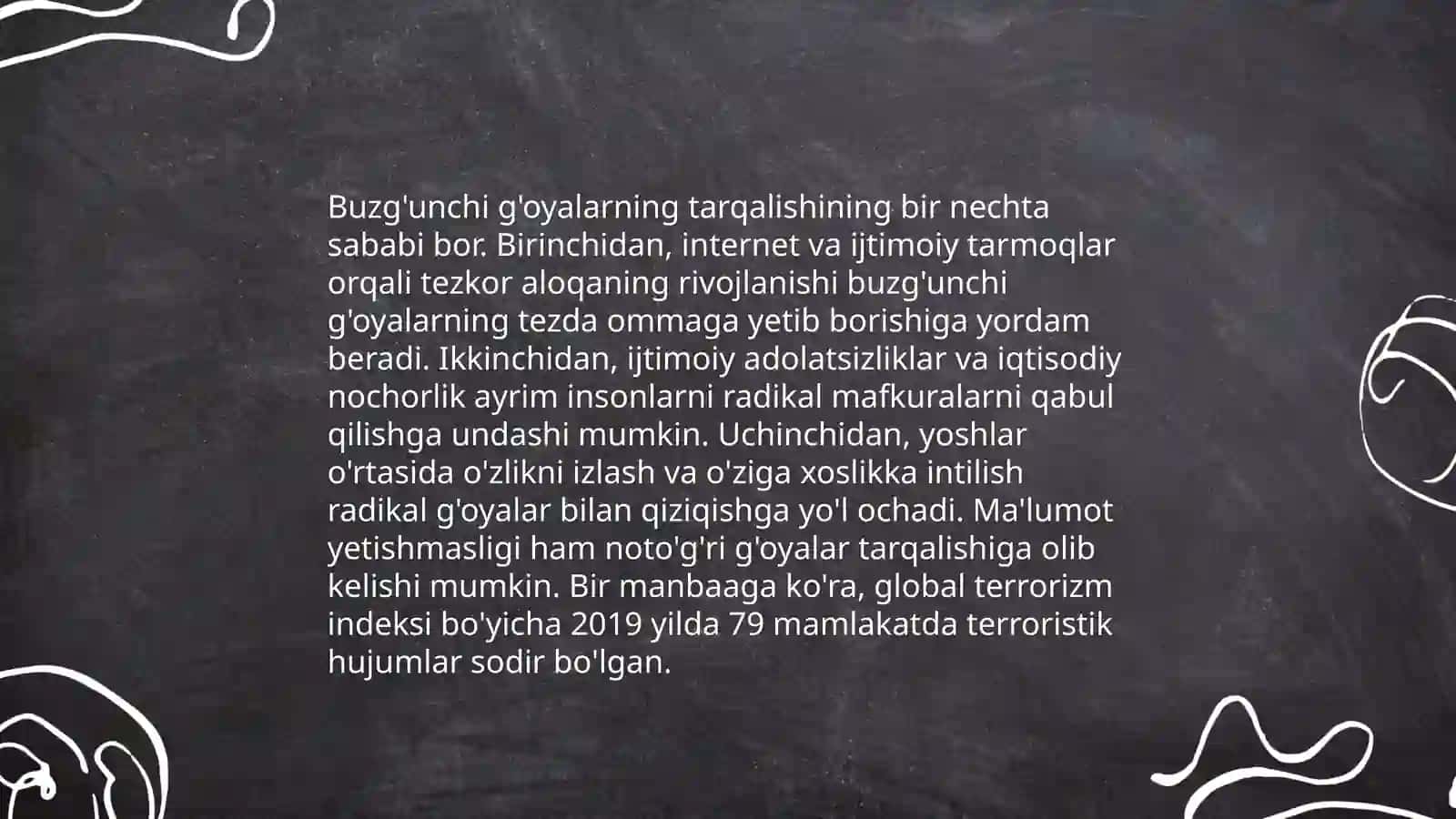 Buzgʻunchi gʻoyalar jaholatga qarshi maʼrifat bilan kurashish 4
