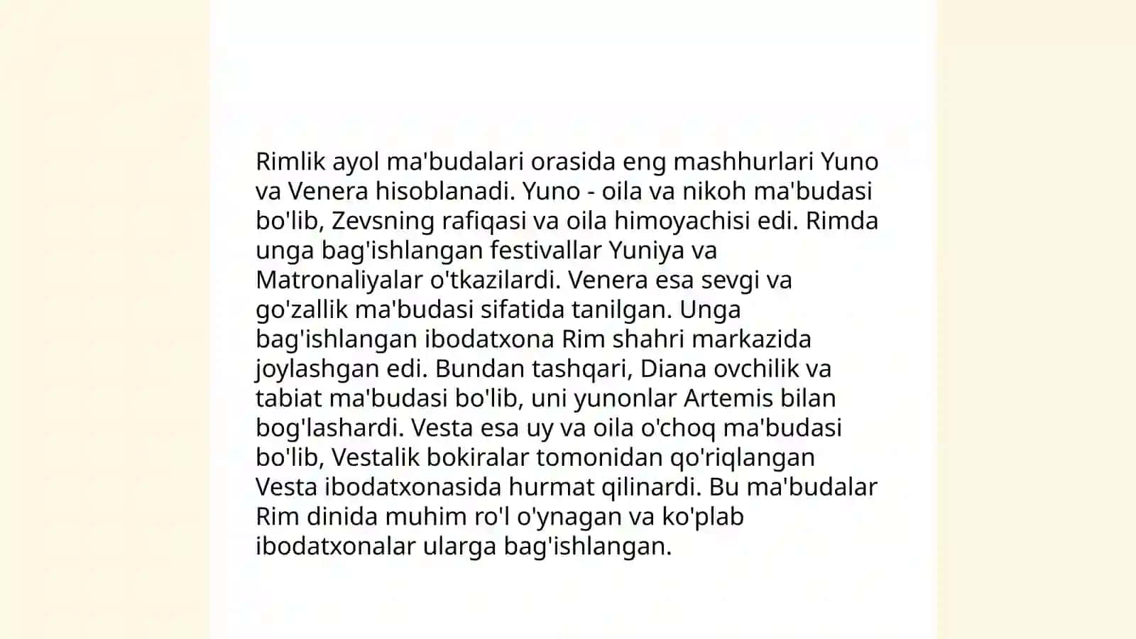 Antik davrda ayol ma'budalari va homiy ruhlar 4