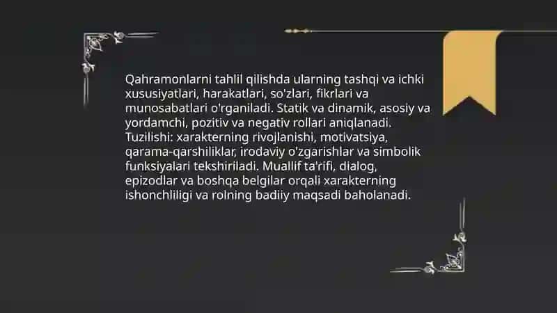 Badiiy asar matni tahlili 4