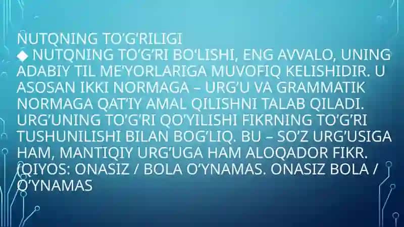 Umidaning O’qituvchi nutq madaniyati Fanidan tayyorlagan taqdimoti 4