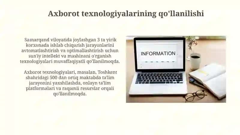 Axborot tushunchasi va axborot texnologiyalari 4