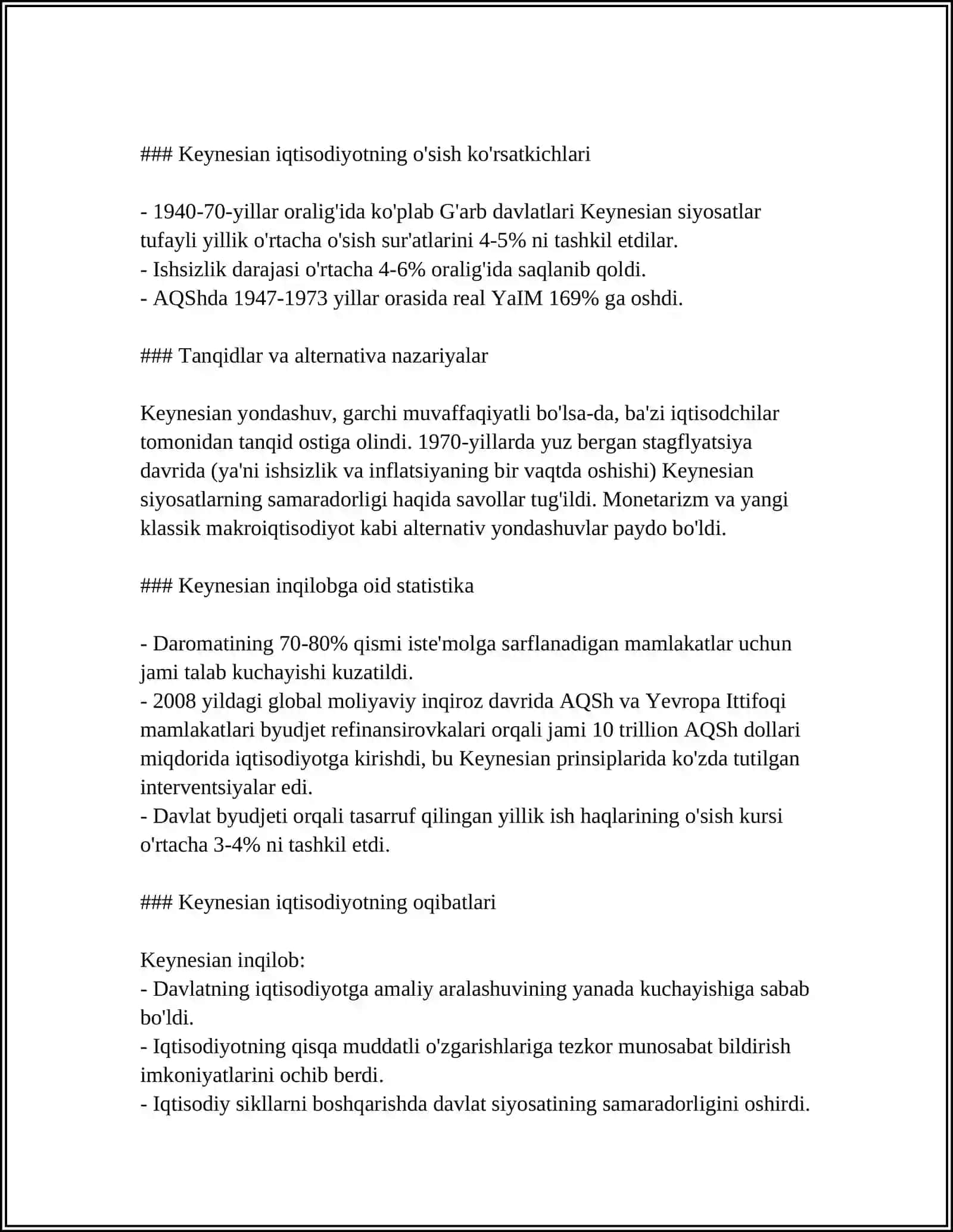 JOHN MAYNARD KEYNS IQTISODIYOT TALIMOTI 4