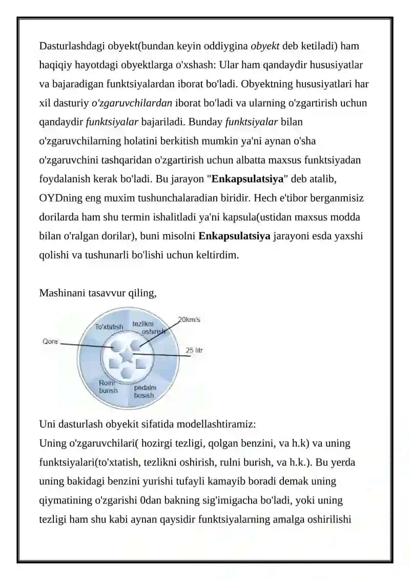 ALGORITIMLASH VA TIBBIYOTDA MASALALARNI YECHISHDA OBYEKTGA YO'NALTIRILGAN DASTURLASH TILLARI 4