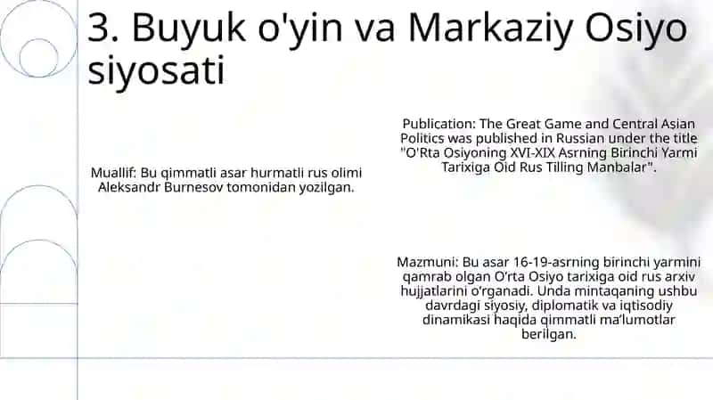 O'Rta Osiyoning Xvi Xix Asrning Birinchi Yarmi Tarixiga Oid Rus Tilling Manbalar 4