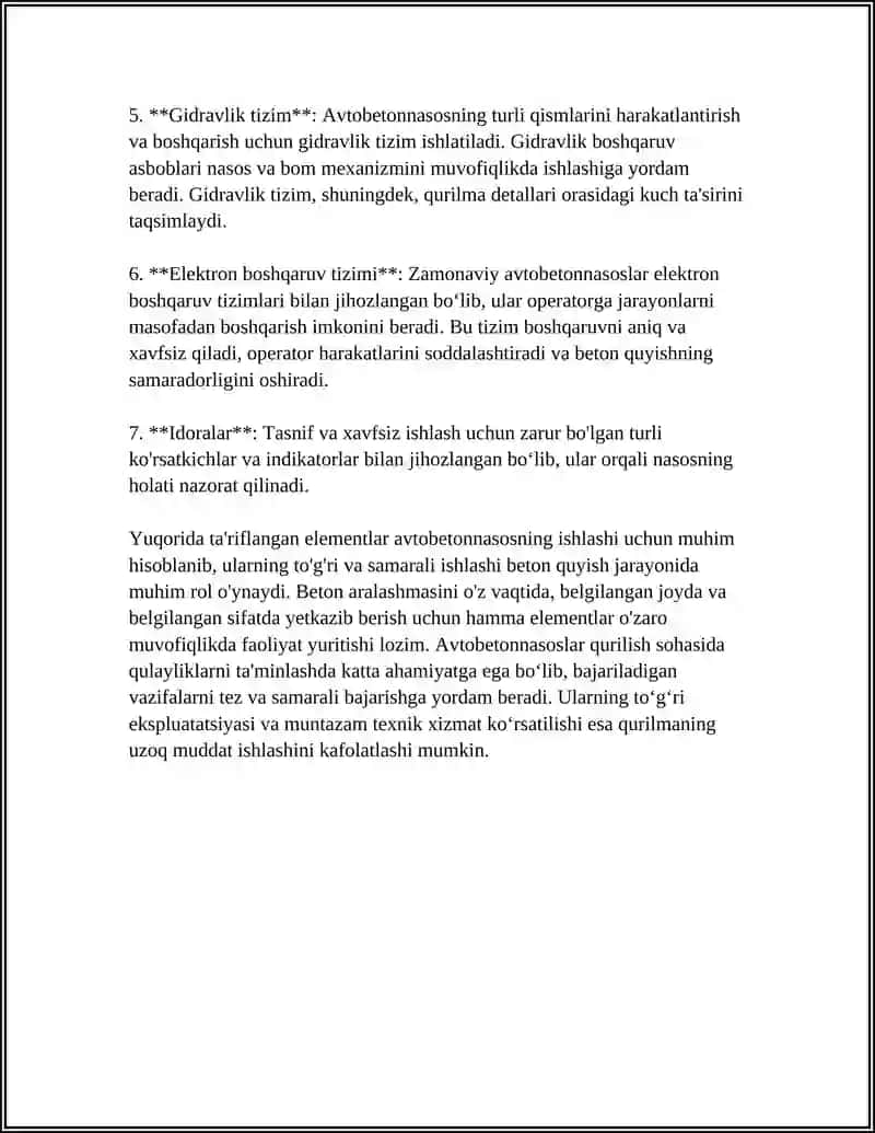AVTOBETONNASOSLAR.TUZILISHI VA ISHLASHI 4