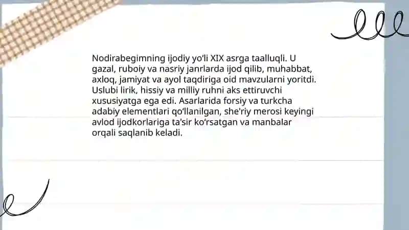 Nodirabegim hayoti va ijodi 4